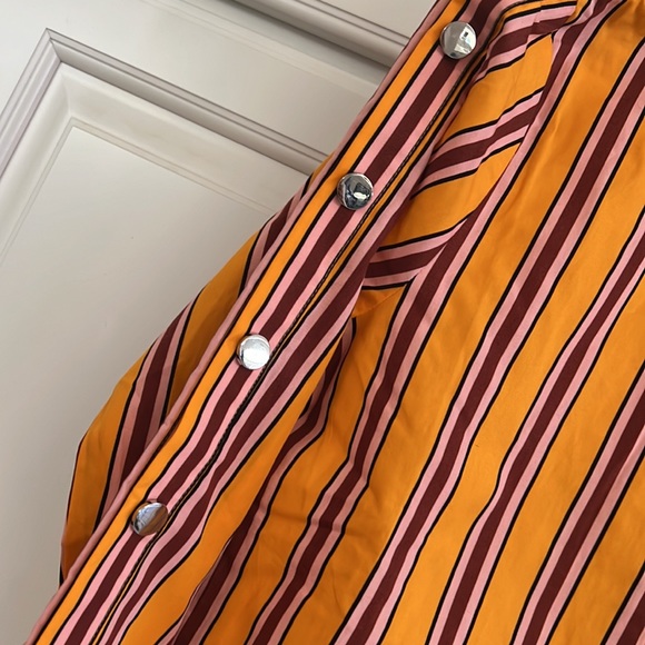 Maje Striped Button Down Shirt NWT - Picture 4 of 6